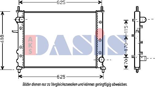 AKS Dasis 080007N - Radiator, mühərrikin soyudulması furqanavto.az