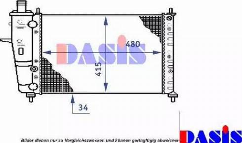 AKS Dasis 080083N - Radiator, mühərrikin soyudulması furqanavto.az