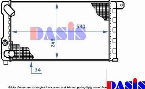 AKS Dasis 080082N - Radiator, mühərrikin soyudulması furqanavto.az