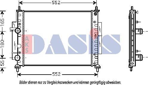 AKS Dasis 080027N - Radiator, mühərrikin soyudulması furqanavto.az