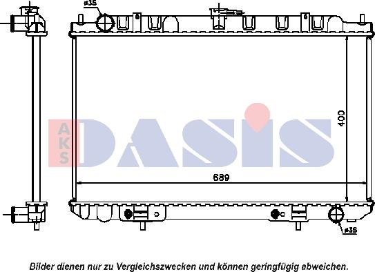 AKS Dasis 070104N - Radiator, mühərrikin soyudulması furqanavto.az