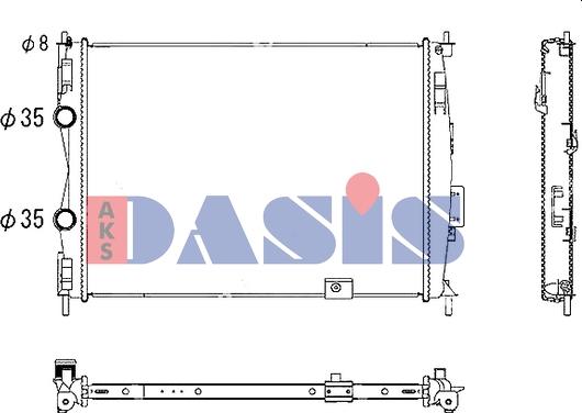 AKS Dasis 070186N - Radiator, mühərrikin soyudulması furqanavto.az