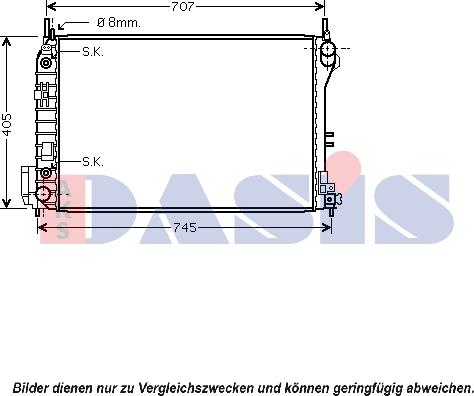 AKS Dasis 190009N - Radiator, mühərrikin soyudulması furqanavto.az