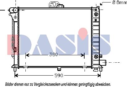 AKS Dasis 190006N - Radiator, mühərrikin soyudulması furqanavto.az