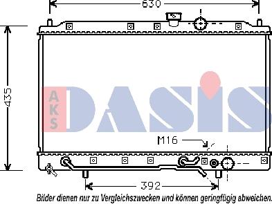 AKS Dasis 140054N - Radiator, mühərrikin soyudulması furqanavto.az