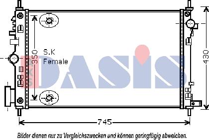 AKS Dasis 150097N - Radiator, mühərrikin soyudulması furqanavto.az