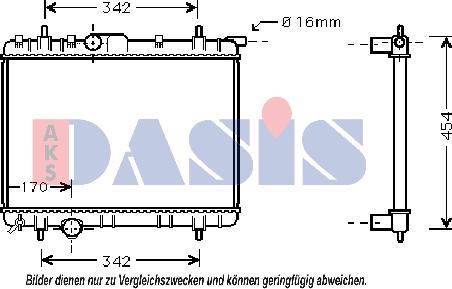 AKS Dasis 160098N - Radiator, mühərrikin soyudulması furqanavto.az