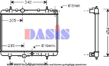 AKS Dasis 160062N - Radiator, mühərrikin soyudulması furqanavto.az