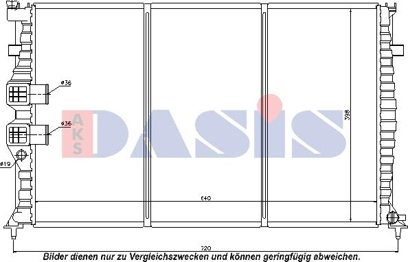 AKS Dasis 160009N - Radiator, mühərrikin soyudulması furqanavto.az