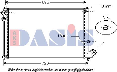 AKS Dasis 161810N - Radiator, mühərrikin soyudulması furqanavto.az