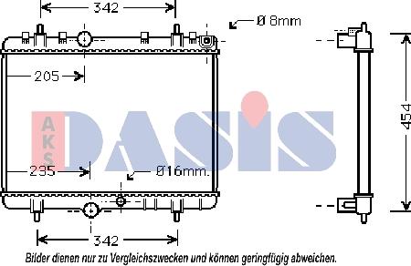 AKS Dasis 160013N - Radiator, mühərrikin soyudulması furqanavto.az