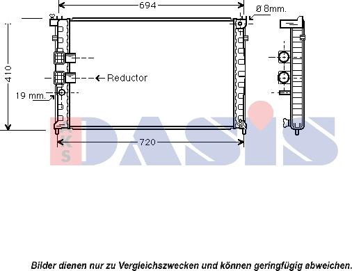 AKS Dasis 160081N - Radiator, mühərrikin soyudulması furqanavto.az