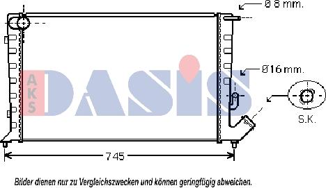 AKS Dasis 160035N - Radiator, mühərrikin soyudulması furqanavto.az