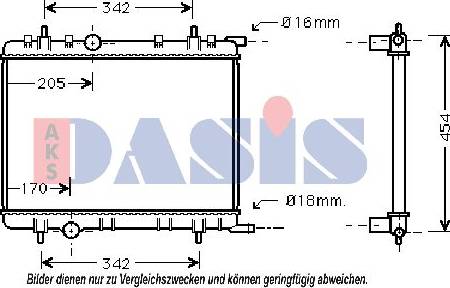 AKS Dasis 160027N - Radiator, mühərrikin soyudulması furqanavto.az