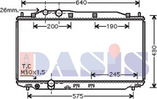 AKS Dasis 100057N - Radiator, mühərrikin soyudulması furqanavto.az