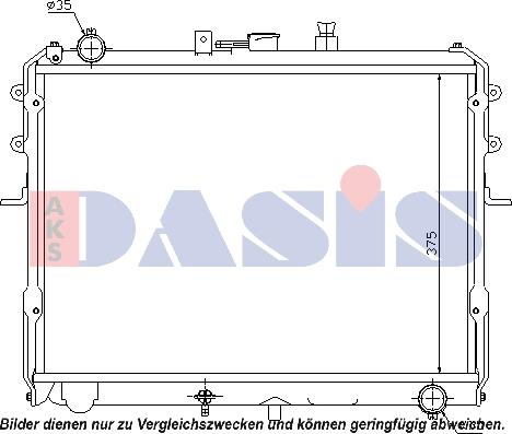 AKS Dasis 110054N - Radiator, mühərrikin soyudulması furqanavto.az