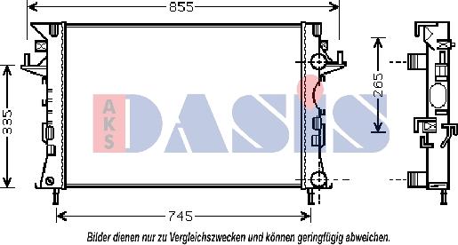 AKS Dasis 180044N - Radiator, mühərrikin soyudulması furqanavto.az