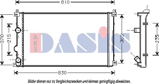 AKS Dasis 180053N - Radiator, mühərrikin soyudulması furqanavto.az