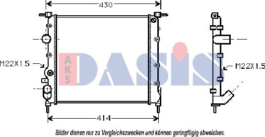 AKS Dasis 180021N - Radiator, mühərrikin soyudulması furqanavto.az