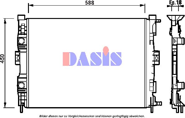 AKS Dasis 181001N - Radiator, mühərrikin soyudulması furqanavto.az