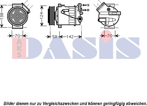 AKS Dasis 850393N - Kompressor, kondisioner furqanavto.az