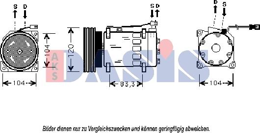 AKS Dasis 850782N - Kompressor, kondisioner furqanavto.az