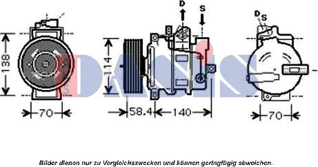 AKS Dasis 851550N - Kompressor, kondisioner furqanavto.az