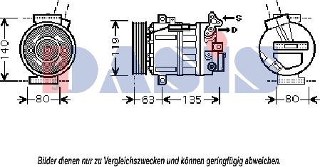 AKS Dasis 851877N - Kompressor, kondisioner furqanavto.az