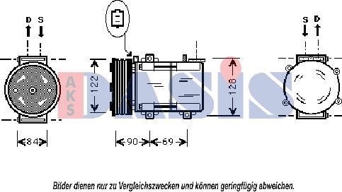 AKS Dasis 851379N - Kompressor, kondisioner furqanavto.az