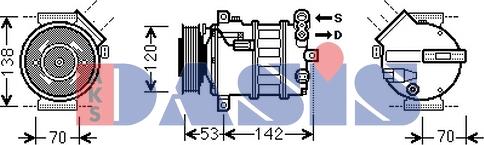 AKS Dasis 852891N - Kompressor, kondisioner furqanavto.az