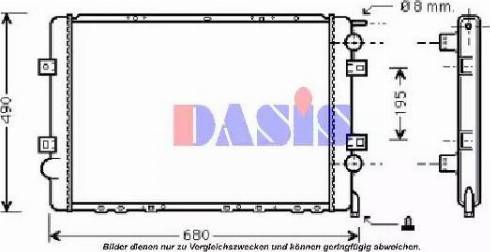 AKS Dasis 390001N - Radiator, mühərrikin soyudulması furqanavto.az