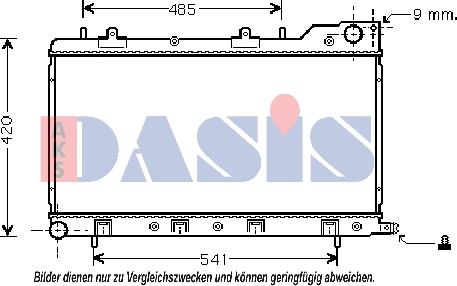 AKS Dasis 350017N - Radiator, mühərrikin soyudulması furqanavto.az