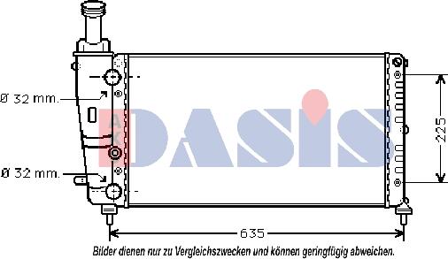 AKS Dasis 300550N - Radiator, mühərrikin soyudulması furqanavto.az