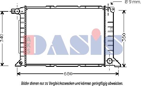 AKS Dasis 250360N - Radiator, mühərrikin soyudulması furqanavto.az