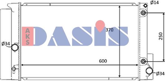 AKS Dasis 210266N - Radiator, mühərrikin soyudulması furqanavto.az