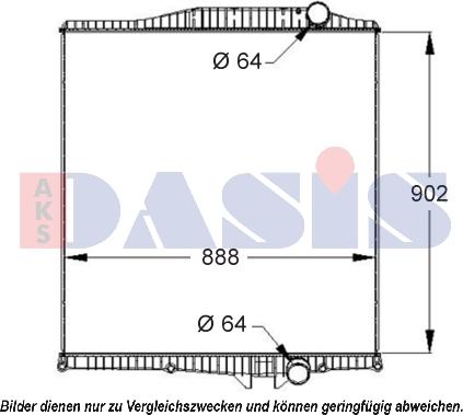 AKS Dasis 280005S - Radiator, mühərrikin soyudulması furqanavto.az