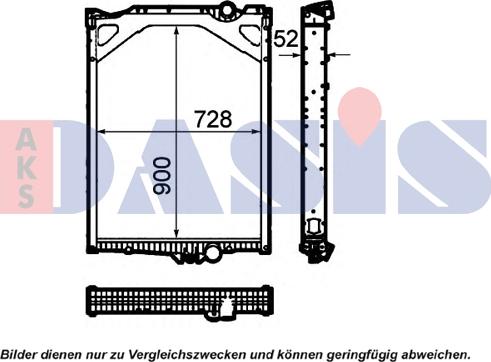 AKS Dasis 280022N - Radiator, mühərrikin soyudulması furqanavto.az