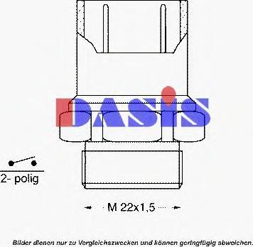 AKS Dasis 752009N - Temperatur açarı, radiator/kondisioner ventilyatoru furqanavto.az