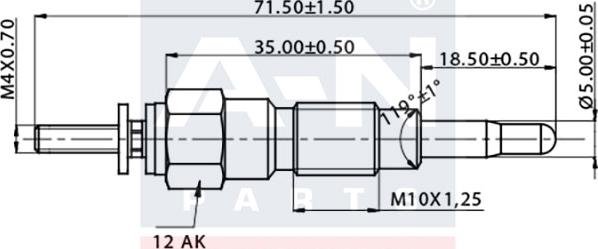 A-N PARTS A-N070114 - İşıqlandırma şamı furqanavto.az