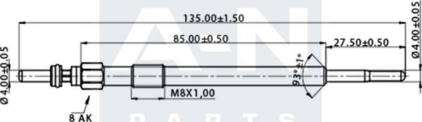 A-N PARTS A-N135008 - İşıqlandırma şamı furqanavto.az