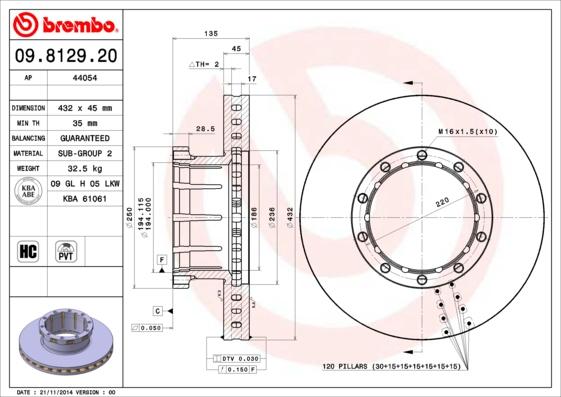 AP 44054 - Əyləc Diski furqanavto.az