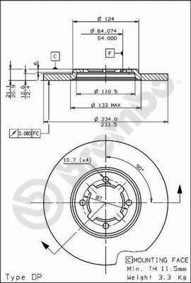 AP 14570 - Əyləc Diski furqanavto.az