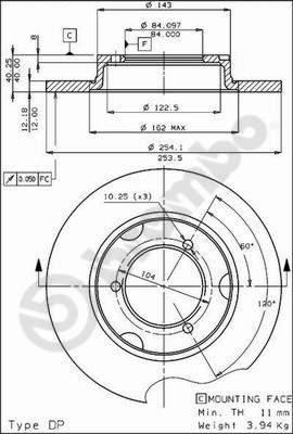 Villar 628.1250 - Əyləc Diski furqanavto.az