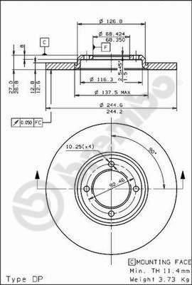 AP 14100 - Əyləc Diski furqanavto.az