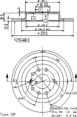 AP 14853 V - Əyləc Diski furqanavto.az