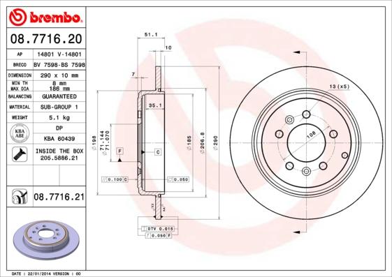 AP 14801 V - Əyləc Diski furqanavto.az