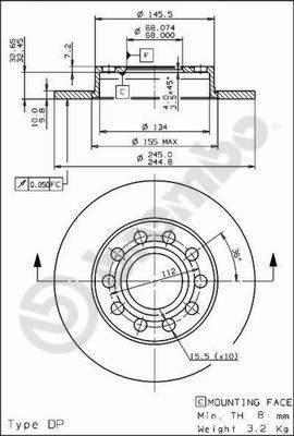 AP 14839 V - Əyləc Diski furqanavto.az