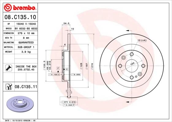 AP 15040 V - Əyləc Diski furqanavto.az