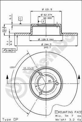 AP 10152 - Əyləc Diski furqanavto.az