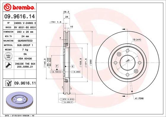 AP 24865 V - Əyləc Diski furqanavto.az